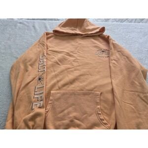 Salt Life Hoodie Small Peach Pullover Sweatshirt Coastal Surf Graphic